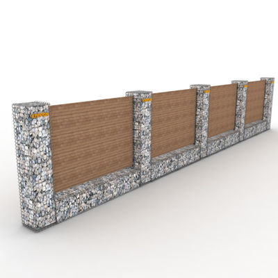 Kutu Metal Taş Duvar 0.3m Uzunluk Kaynaklı Mesh Gabion